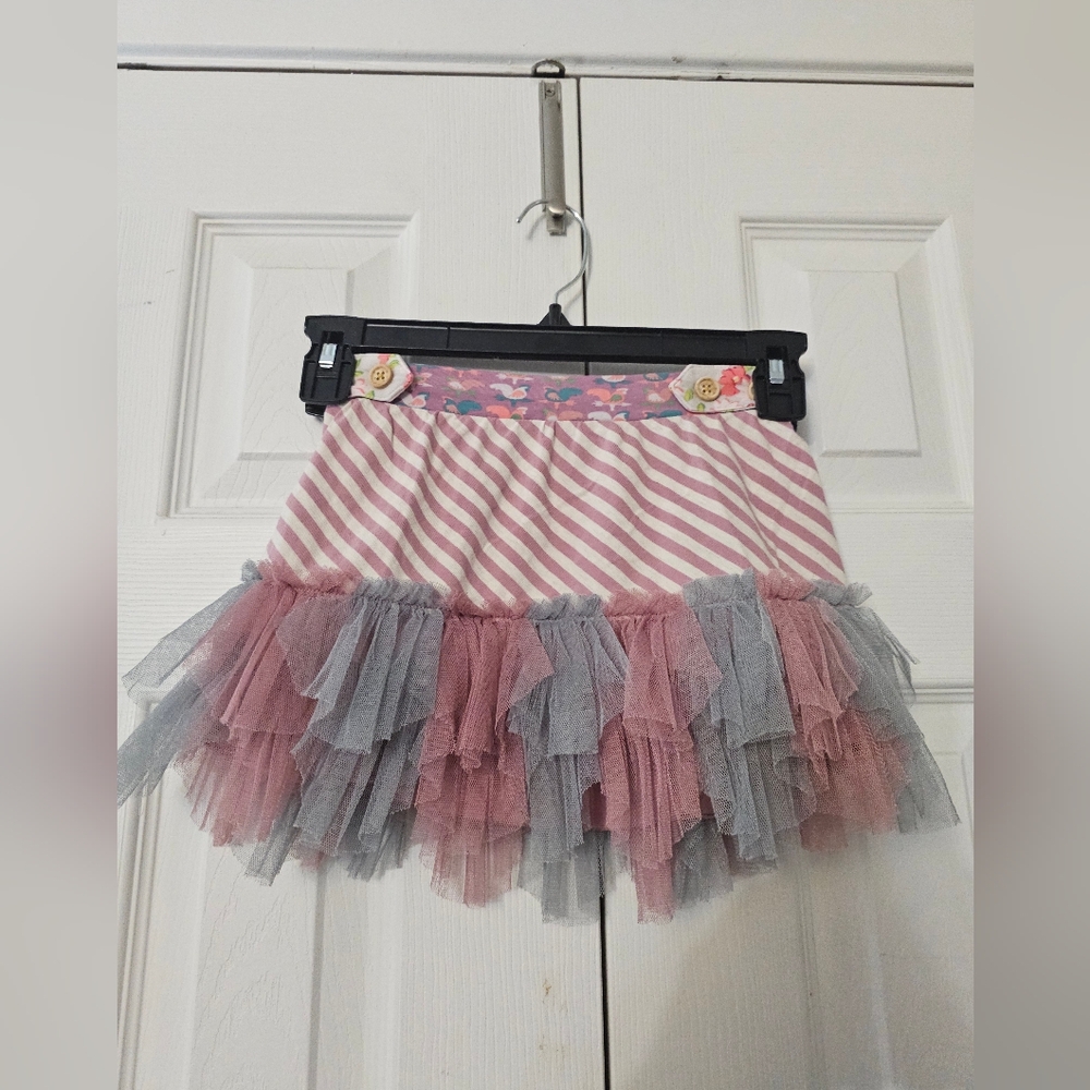 Matilda Jane Pink and White Bubble Mini Skirt